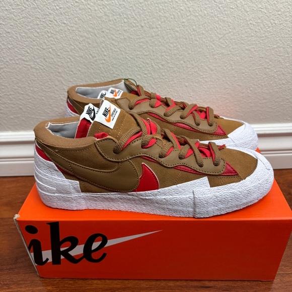 Nike Blazer Low sacai British Tan Size 11 - Picture 1 of 7